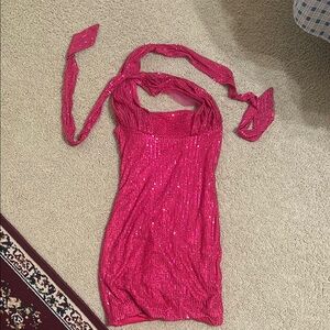 Pink Sequin Dress